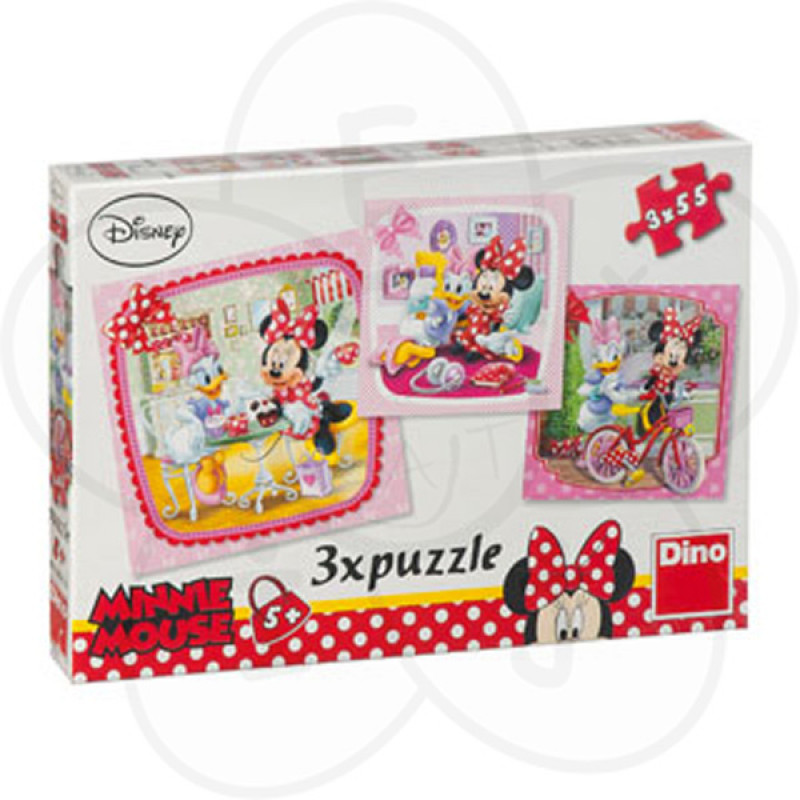 Puzzle za decu Disney Minnie Mouse puzzle 3 x 55 delova, D335110 