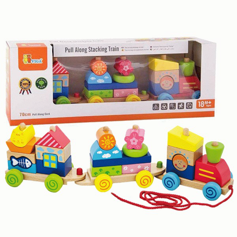 Drvena igračka edukativni voz proleće Viga, 50089 