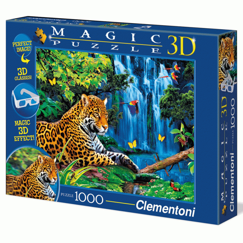 3D magične puzzle Jaguar jungle 1000 delova, 39284 