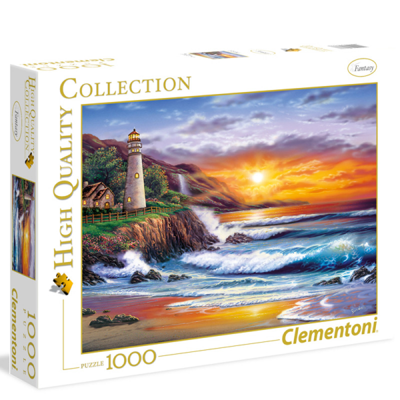 Puzzla Sundram-Lighthouse Sunset 1000 delova Clementoni, 39368 