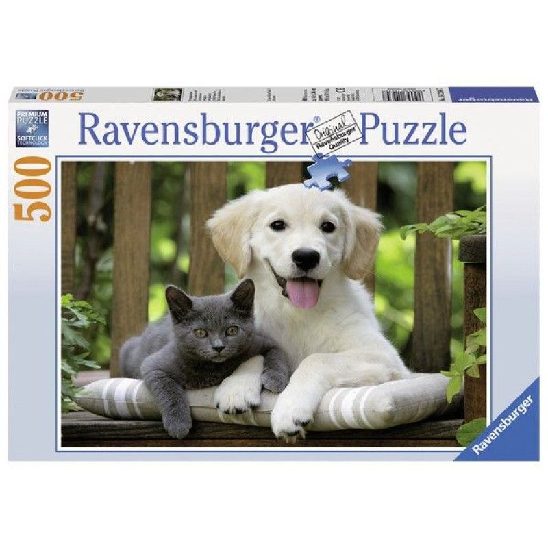 Ravensburger puzzle (slagalice) - Najbolji prijatelji maca I kuca RA14234 