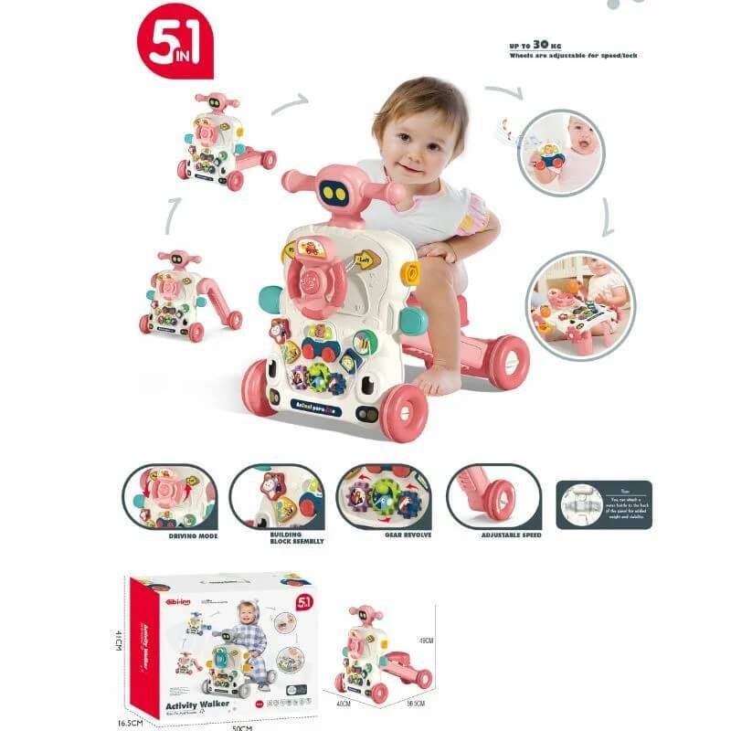 Hodalica za bebe 5u1 roze 100/71393 