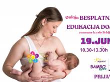 19. jun rezerviši za onlajn edukaciju dojenja