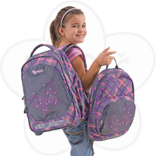 Ranac 2 u 1 Kids Plaid Butterfly 