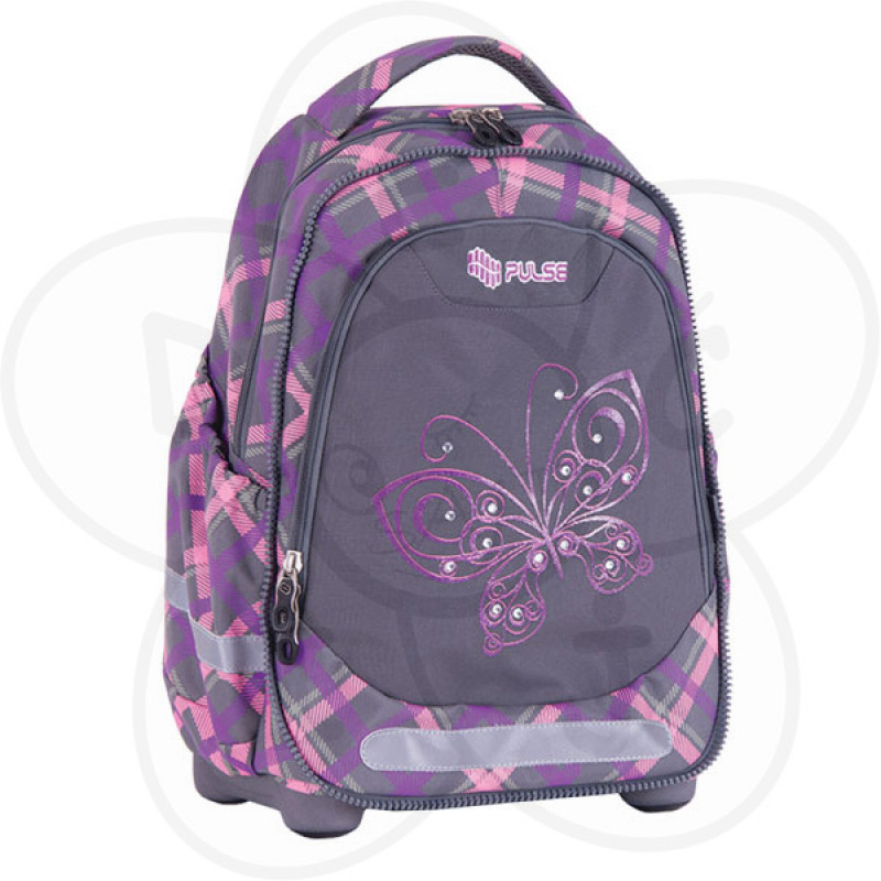 Ranac 2 u 1 Kids Plaid Butterfly 