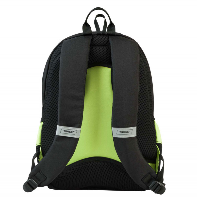 Ranac sa 3 zipa Black Fluo Black Lime 21289 