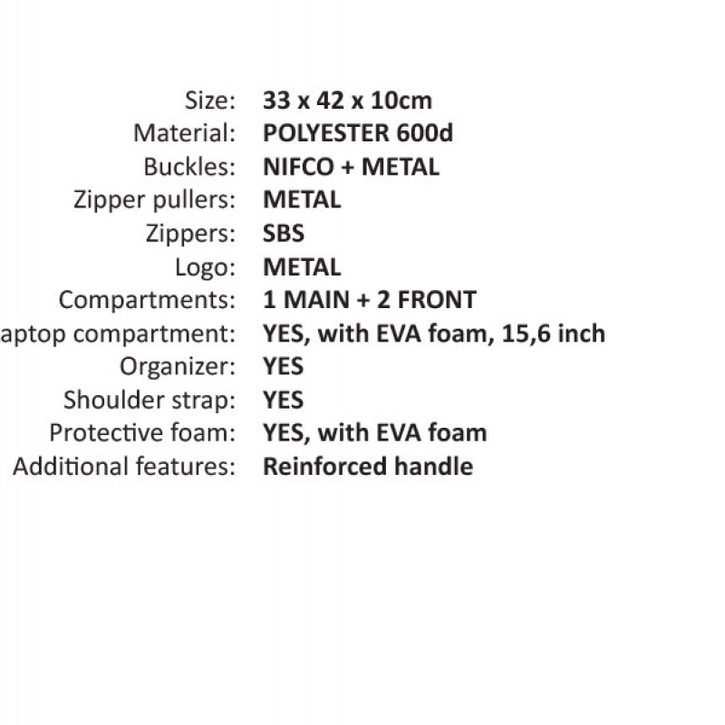 Torba sa laptop pregradom, X20692 