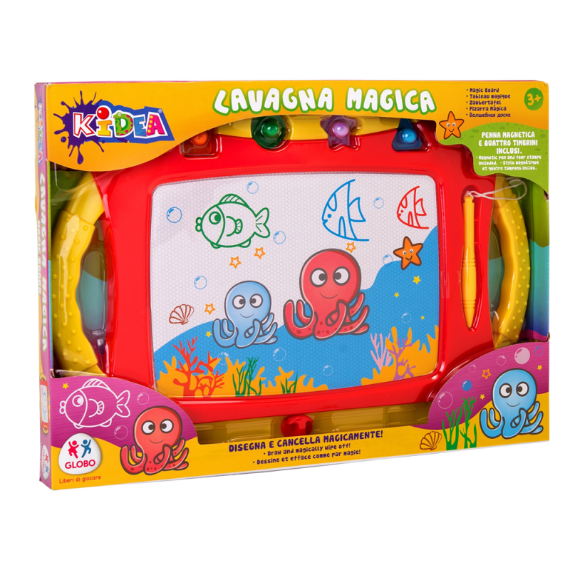 Magična tabla piši briš sa olovkom i 4 pečata GLO37454 