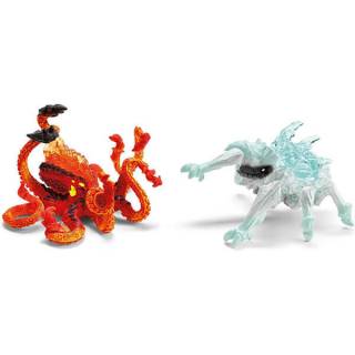 Eldrador Creatures Borba Vatre i Leda Fire Kraken i Ice Bug Schleich 70826 