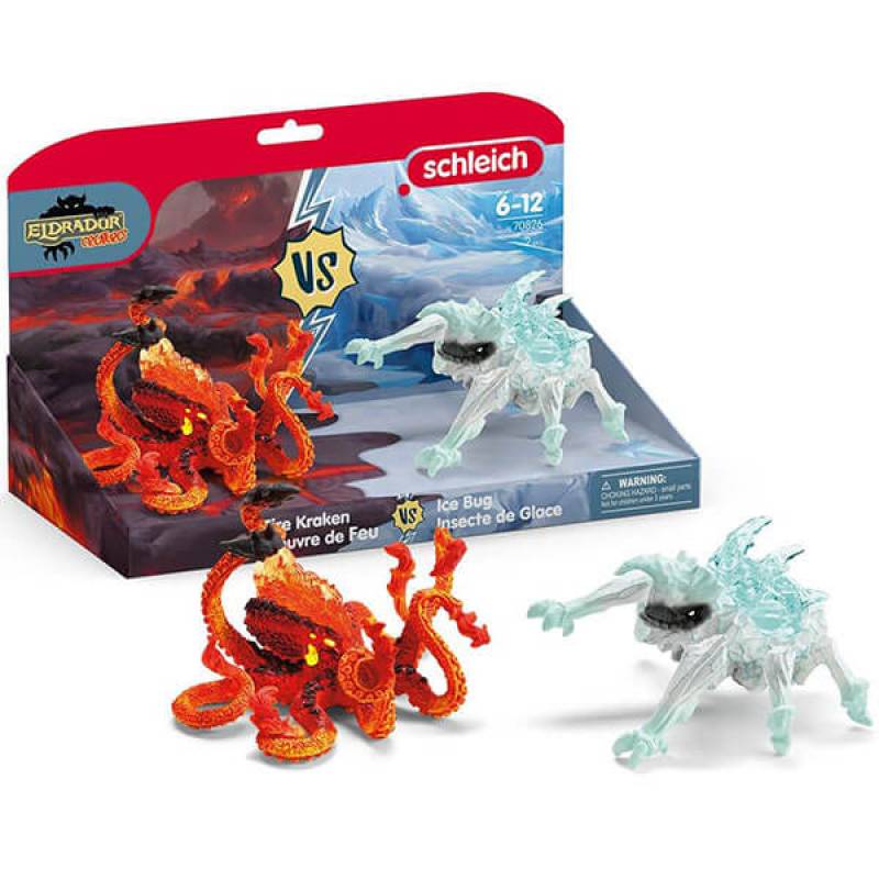 Eldrador Creatures Borba Vatre i Leda Fire Kraken i Ice Bug Schleich 70826 
