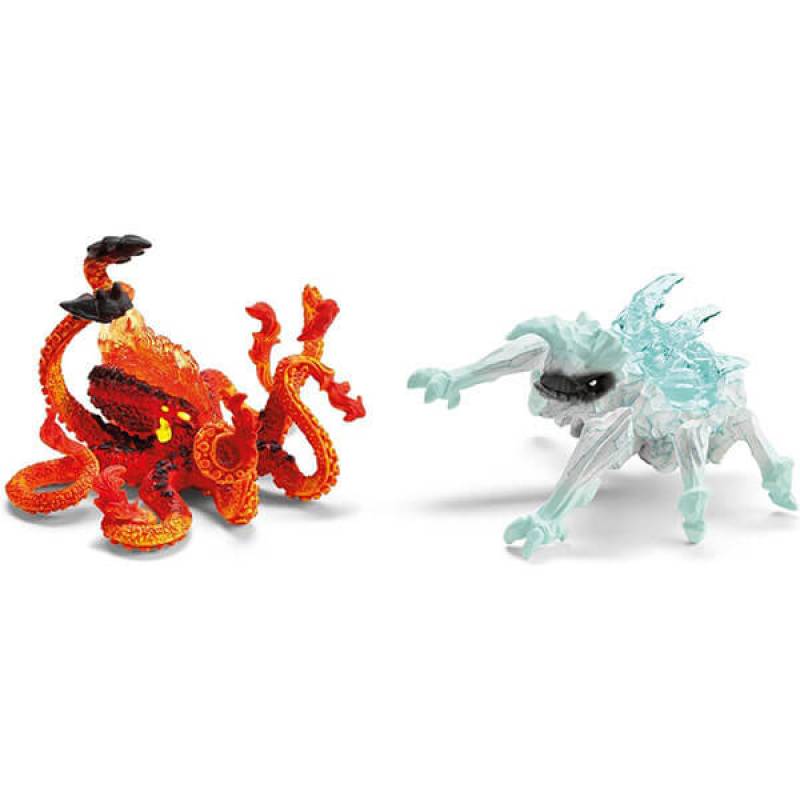 Eldrador Creatures Borba Vatre i Leda Fire Kraken i Ice Bug Schleich 70826 