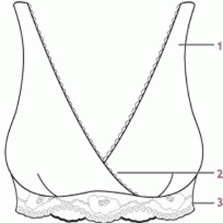 Grudnjak-top sa čipkom, beli, Carriwell, veličina XL 