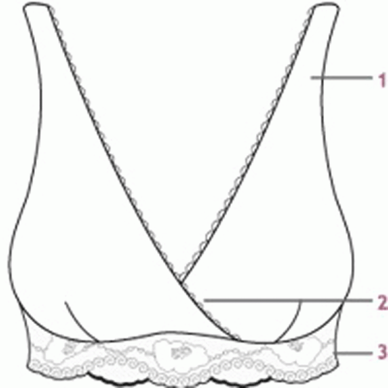 Grudnjak-top sa čipkom, beli, Carriwell, veličina XL 