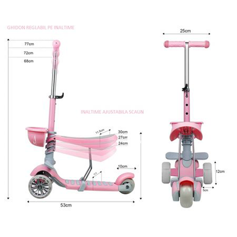 Dečji trotinet Soft model 653 - roze