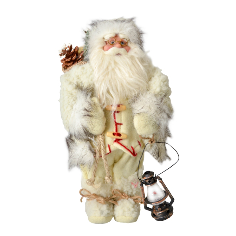 Deda Mraz Deco Santa, 30cm, beli 740651 