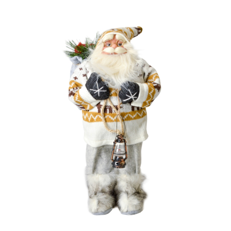 Deda Mraz Deco Santa, 30cm, sivi 740652 