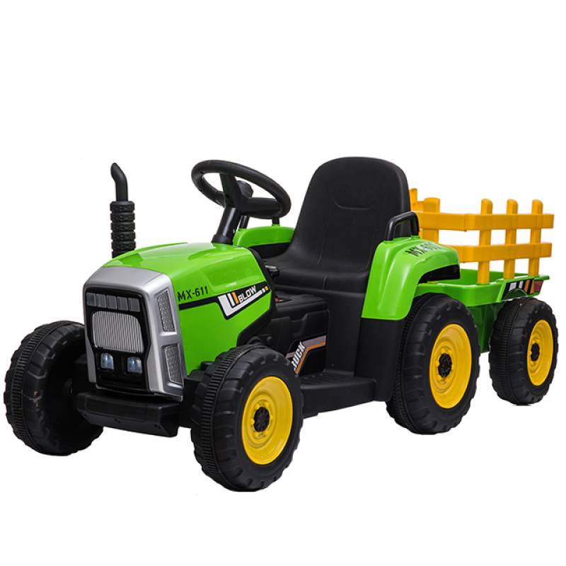 Dečji traktor sa prikolicom na akumulator model 261 ZELENI 