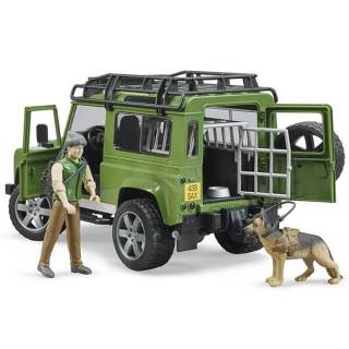 Džip Land Rover sa šumarom i lovačkim psom 025878 