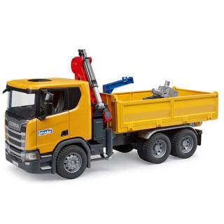 Kamion Bruder Scania kiper sa kranom 035518 
