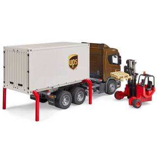 Kamion Bruder Scania UPS sa viljuškarom 035822 