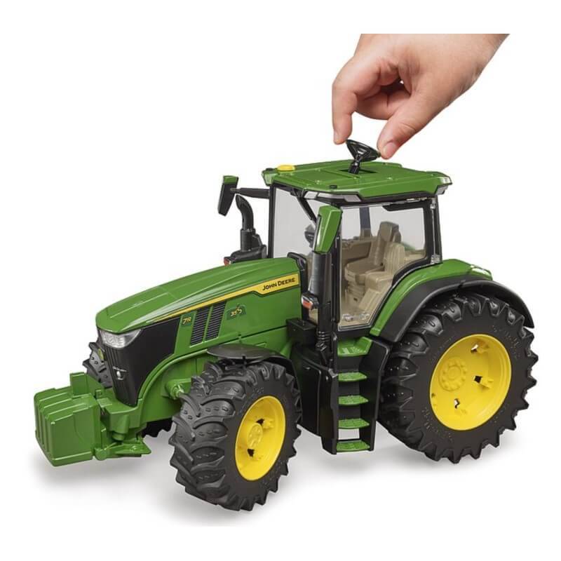 Traktor Bruder John-Deere 7R 350  sa utovarivačem i  prikolicom 