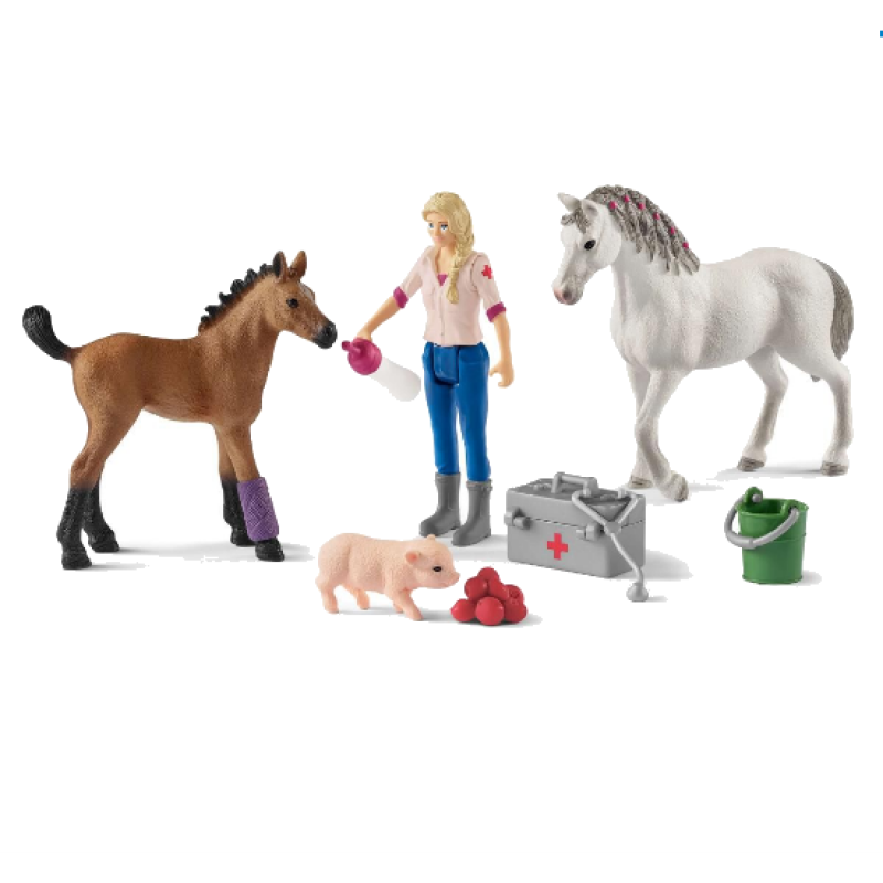 Veterinarka sa kobilom i ždrebetom 42486 