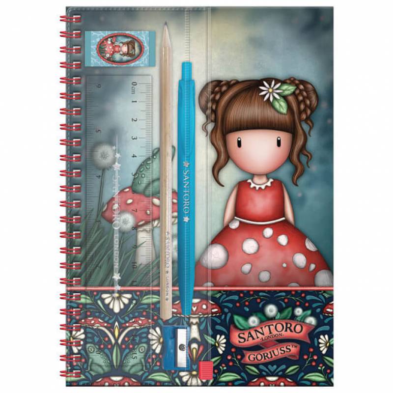 Notes spirala A5 linije Little Mushroom 1344GJ03 