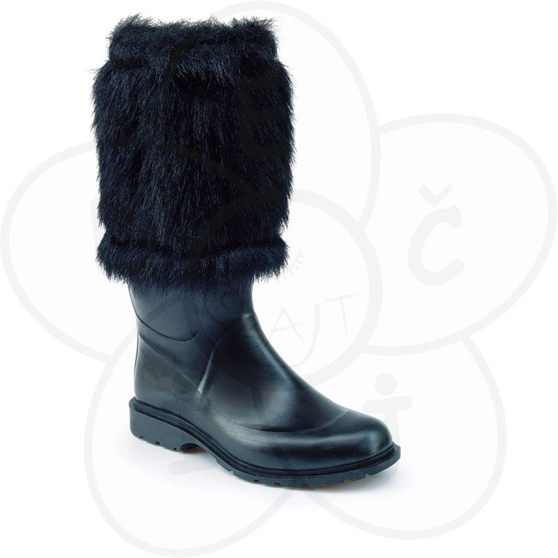 Maniera čizme Classic&Fur, crne 