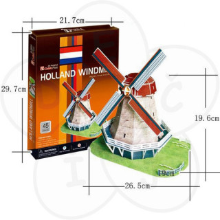 3D puzzle holandska vetrenjača  P176 