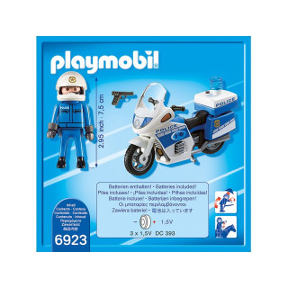 Policija - motor sa led svetlom Playmobil, 6923 