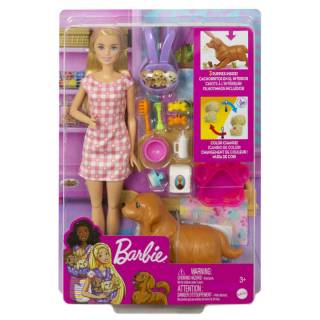 Barbie i kuca sa mladuncima HCK75 