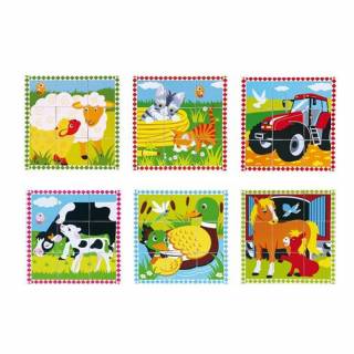 Drvene kocke puzzle-farma 31253 