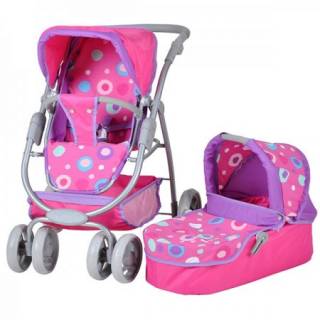 Kolica za lutke Knorr Toys Coco Pink splash 90715 