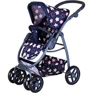 Kolica za lutke Coco Star Blue Pink 907432 