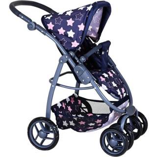 Kolica za lutke Coco Star Blue Pink 907432 