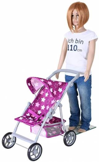 Kolica  za lutke Liba Star dark pink 168451 