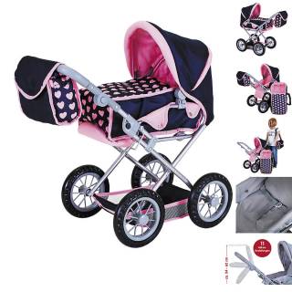 Kolica za lutke Ruby Pink Hearts 63141 