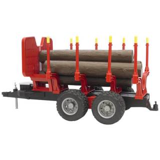 Prikolica sa drvcima i utovarivačem 022525 