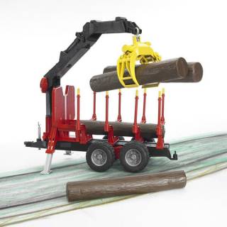 Prikolica sa drvcima i utovarivačem 022525 