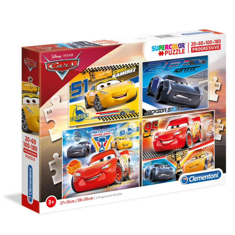 Puzzla 4 u 1 Cars, Clementoni, 07714 