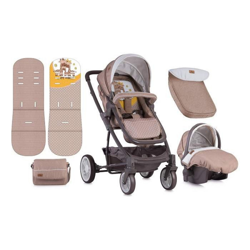 Lorelli Bertoni Kolica S-500 Set Beige&Yellow Happy Family, 10020851803 