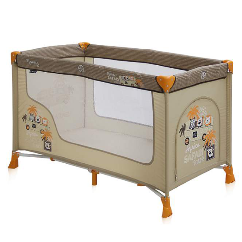 Prenosivi Krevetac Nanny 1 Nivo - Beige Safari Tours, 10080181609 