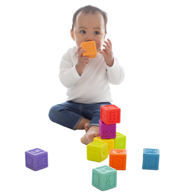 Igračke za bebe Playgro gumene kocke 0185196 