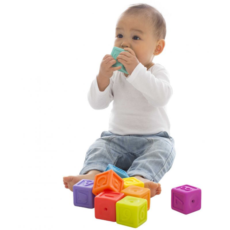 Igračke za bebe Playgro gumene kocke 0185196 