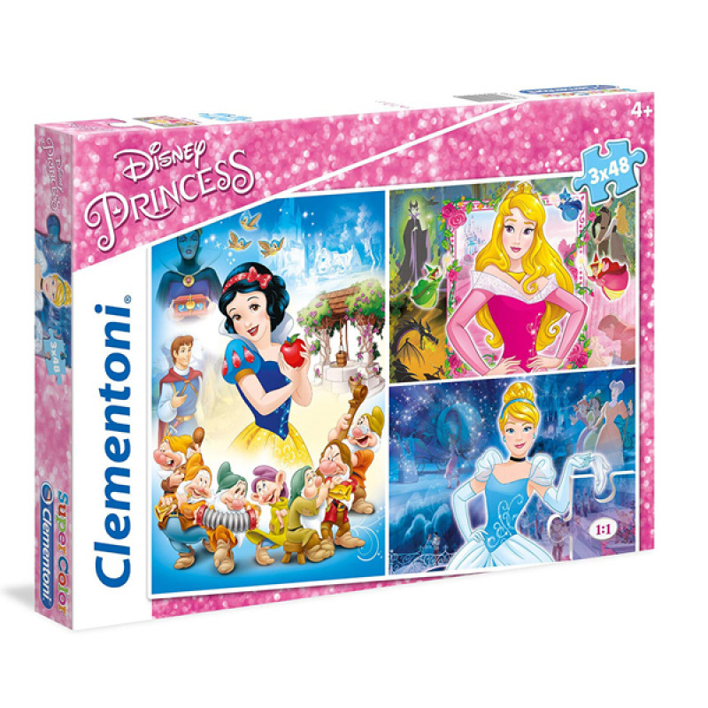 Puzzle 3 x 48 Princess Clementoni, 25211 