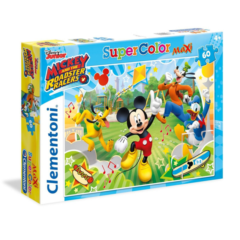 Puzzle 60 maxi Mickey and Roadster Racers Clementoni, 26433 