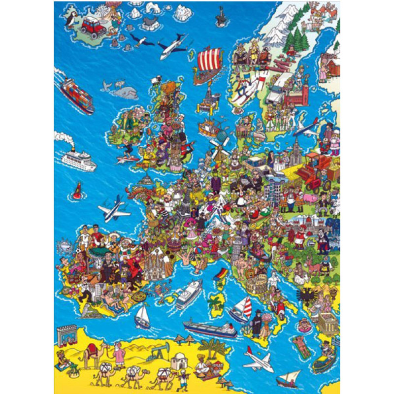 Puzzla Map of Europe 1000 delova Clementoni, 39384 