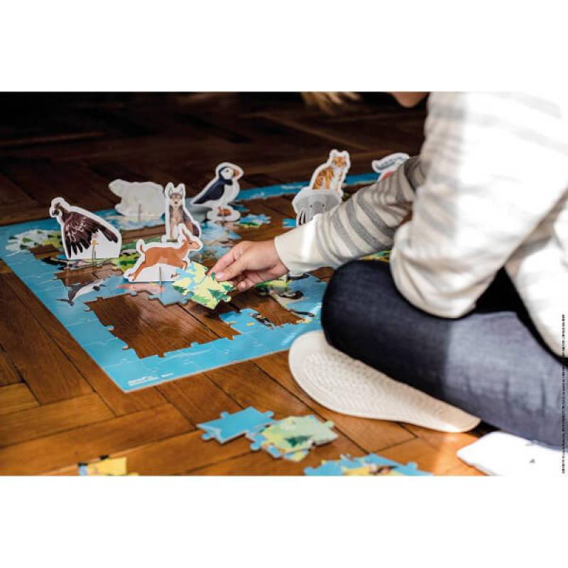 3D edukativne puzzle Ugrožene životinjice J02676 