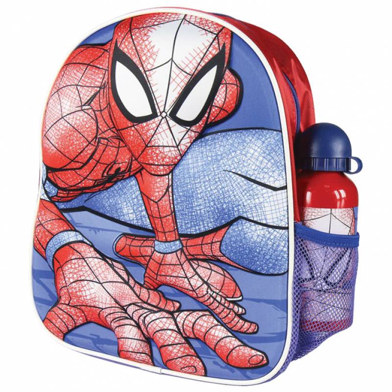 3D ranac za vrtić + flašica Spiderman 2100003054 