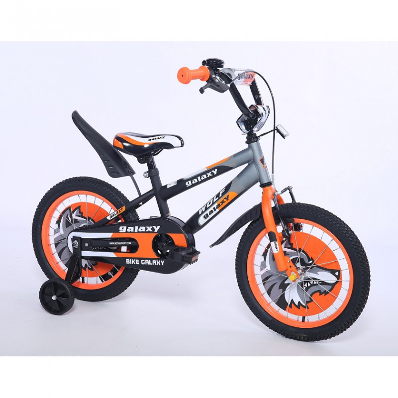 Dečiji Bicikl Wolf 16 crna/siva/narandžasta, 460454 